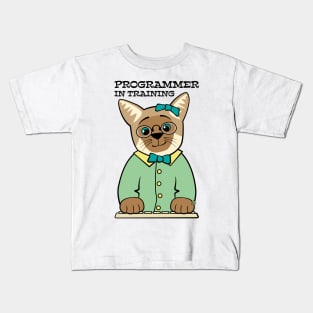 Programmer In Training Siamese Cat Kids T-Shirt